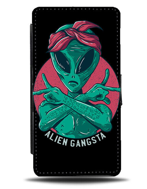 Alien Gangsta Flip Wallet Case Gangster Funny Gang Member Fancy Dress i920