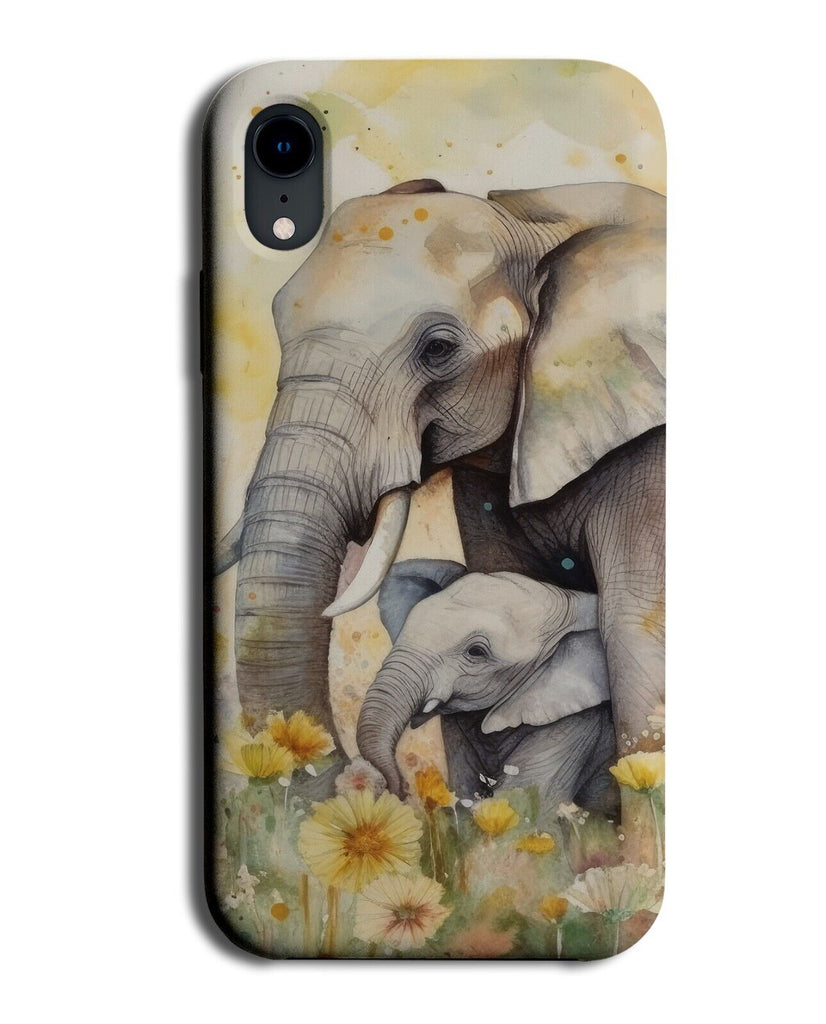 Mummy Elephant Phone Case Cover Elephants Mommy Dad Daddy Animal Parent BE30