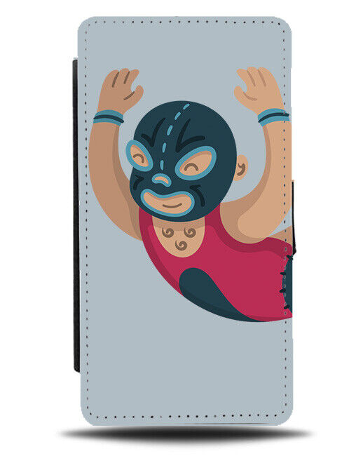 Flying Mexican Masked Wrestler Flip Wallet Case Mexico Mask Lucha Wrestling J754