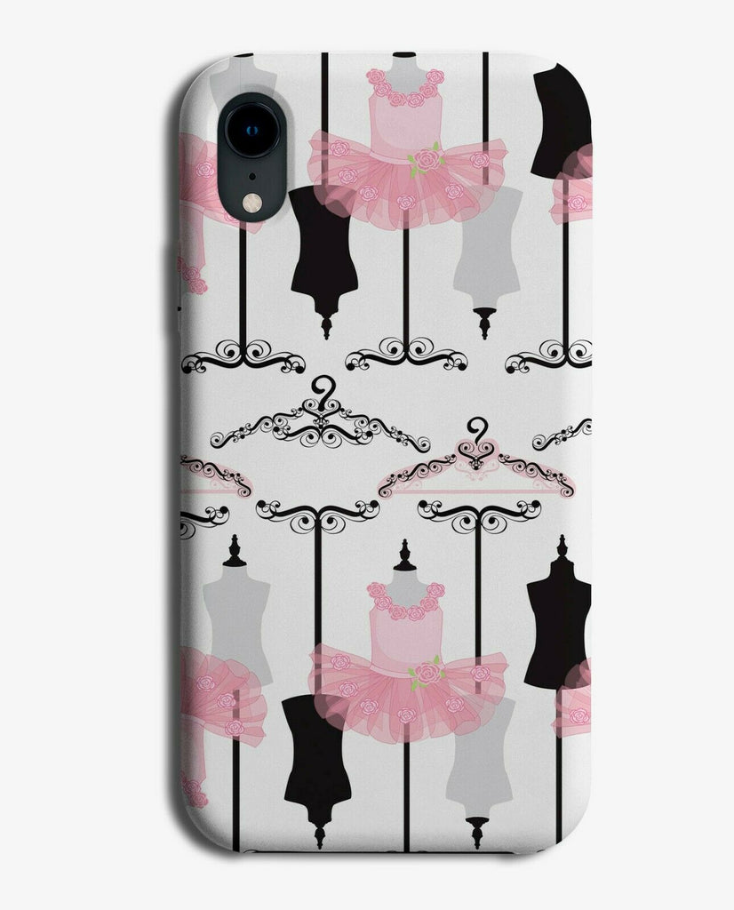 Pink and Black Ballet Dresses Phone Case Cover Dress Stand Fashion Designer E853