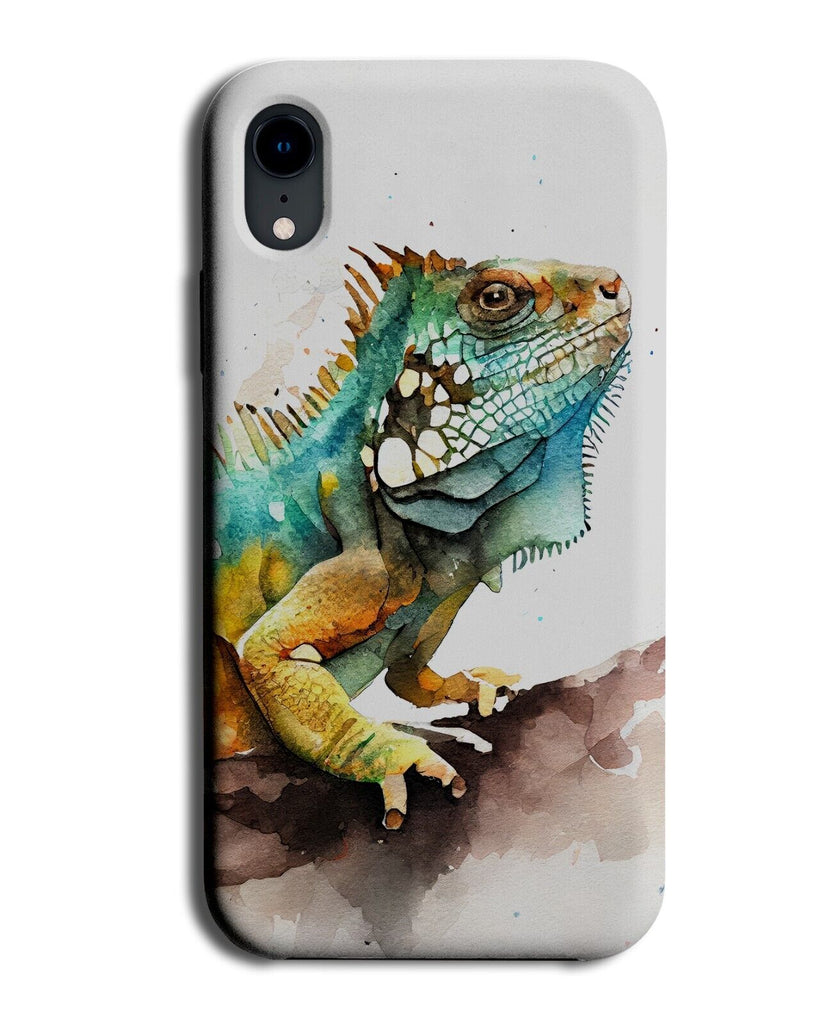 Climbing Iguana Lizard Phone Case Cover Iguanas Art Artwork Oil Painting DB01