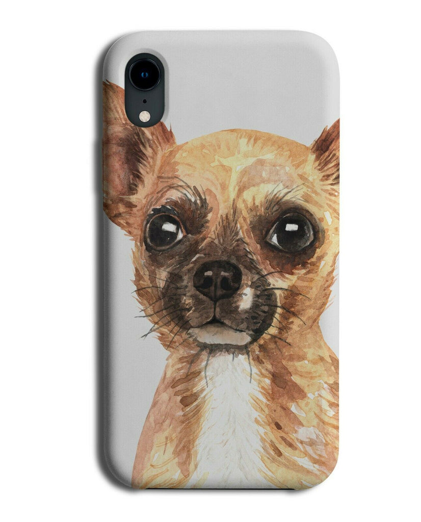 Chihuahua Phone Case Cover Dog Pet Watercolour Oil Painting Tiny Face K688