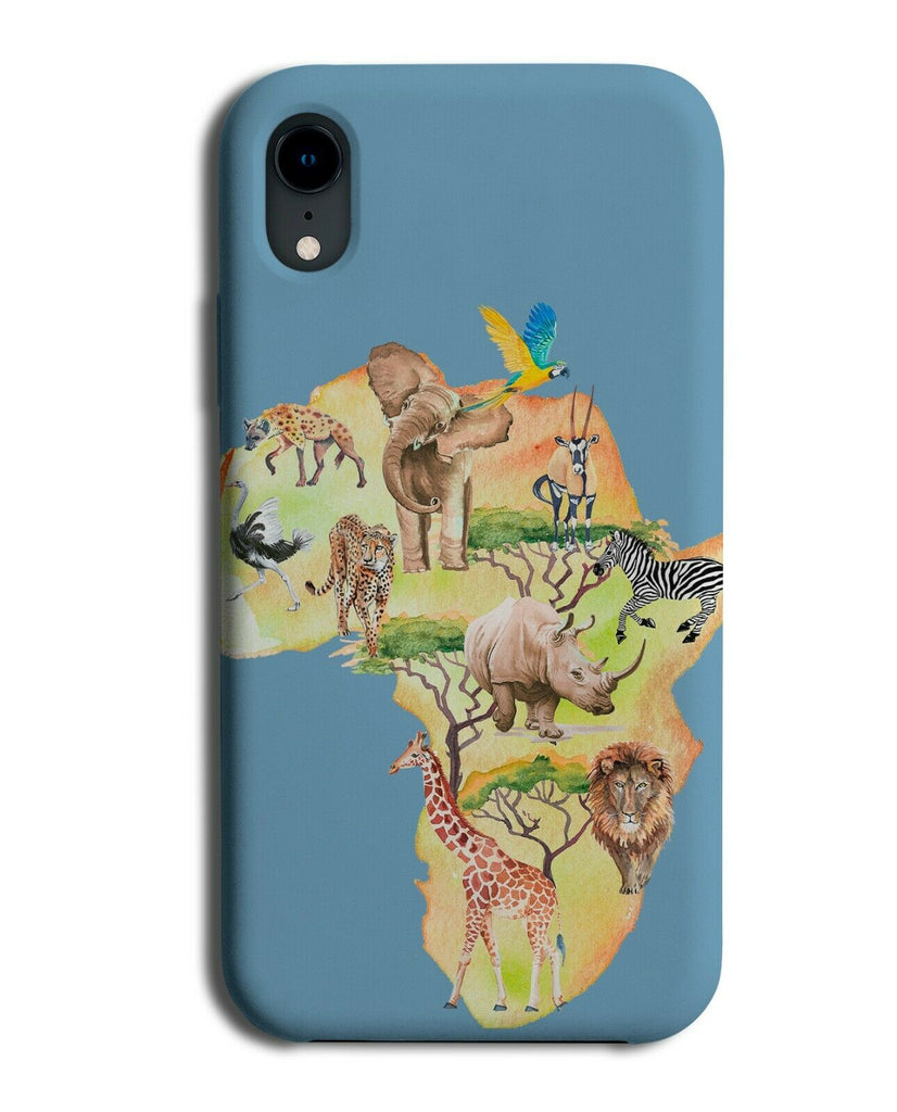African Map Shape Phone Case Cover Continent Africa Animals South Land H274