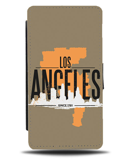 Los Angeles State Map Flip Wallet Case Shape Outline States LA K384