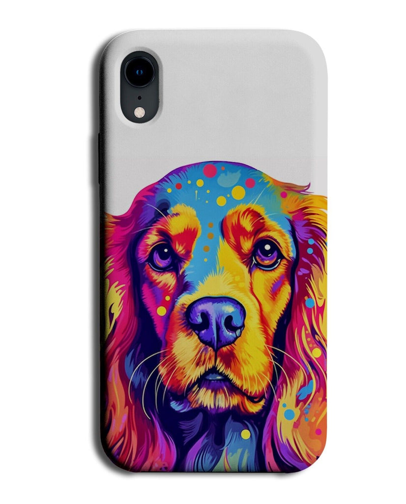 Colourful American Cocker Spaniel Dog Phone Case Cover Splash Effect Paint CQ41