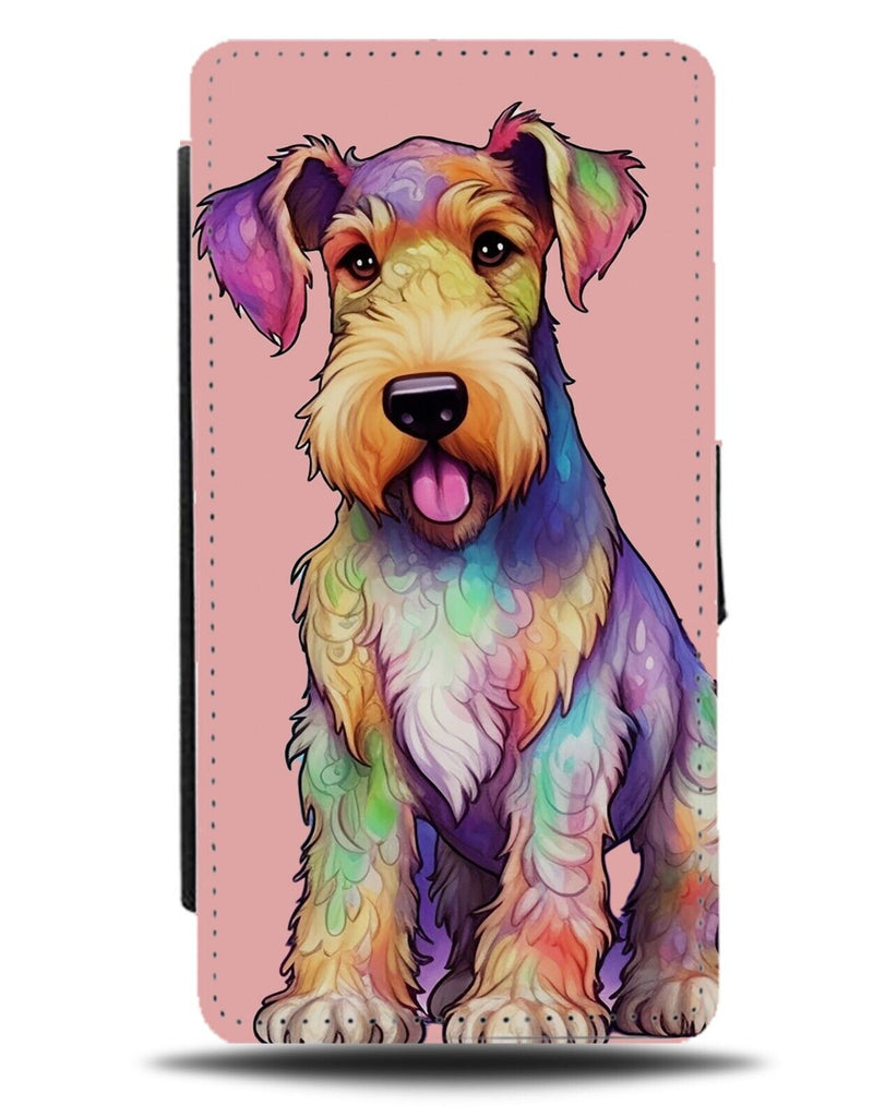 Colourful Airedale Terrier Dog Flip Wallet Case Airedales Picture Terriers CY67