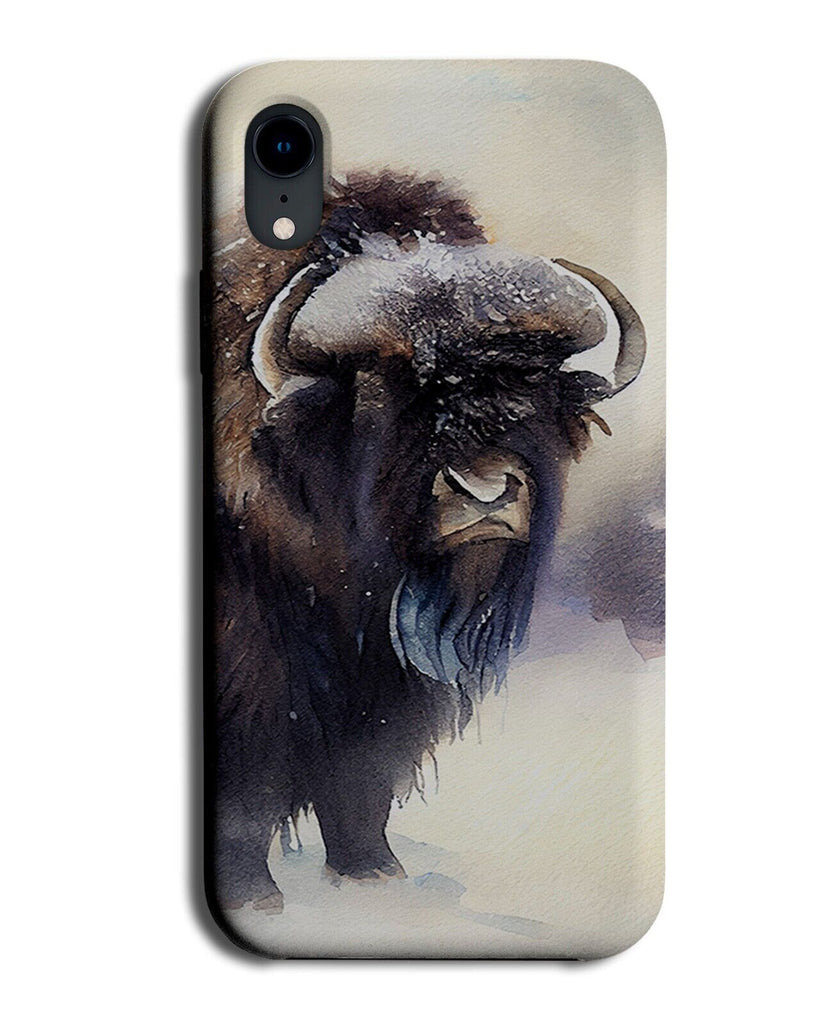 Winter Musk Phone Case Cover Musks Ox Oxes Watercolour Large Black Bull BW88