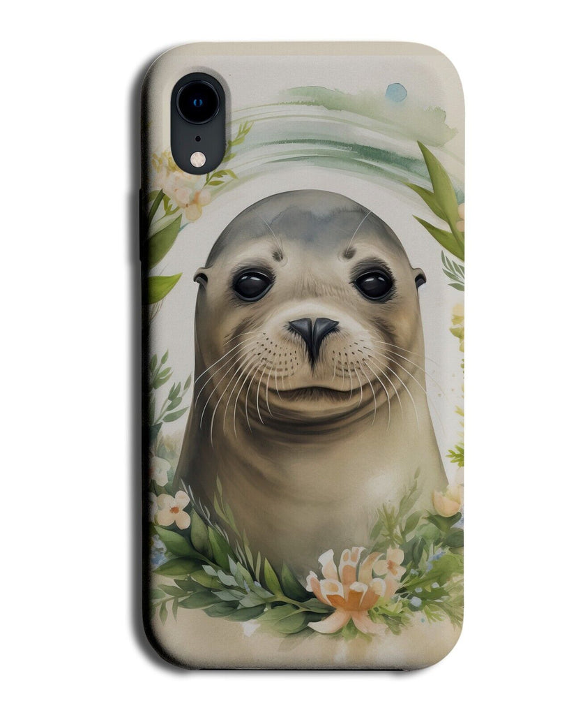 Watercolour Sea Lion Phone Case Cover Seal Sealion Seals Face Art Picture BE62