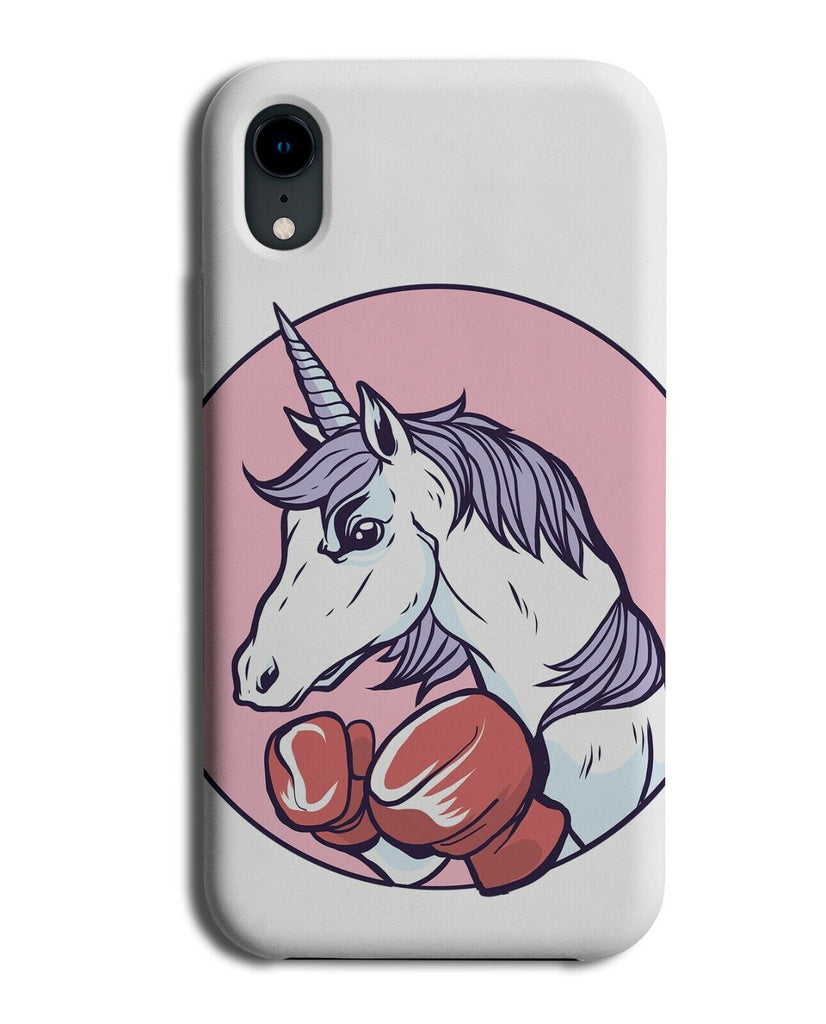 Girly Boxing Unicorn Cartoon Phone Cover Case Face Unicorns Boxer Gloves J067