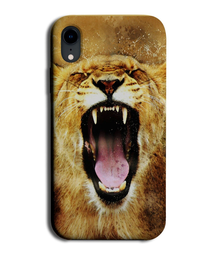 Female Lion Watercolour Roaring Phone Case Cover Watercolour Lions Roar AZ03