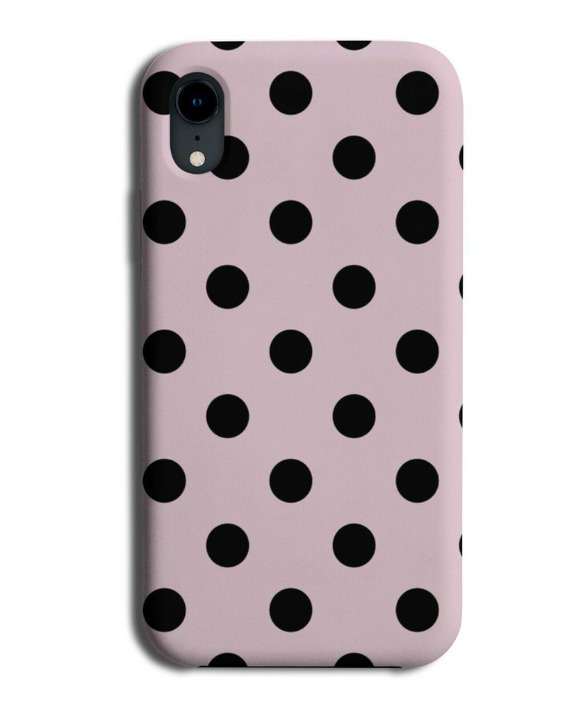 Pastel Pink and Black Polka Dot Phone Case Cover Dotty Dotted Spots Dots i574