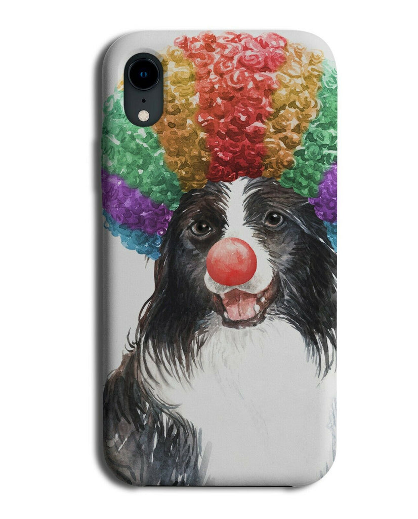 Border Collie The Clown Phone Case Cover Clowns Colourful Wig Red Nose K674