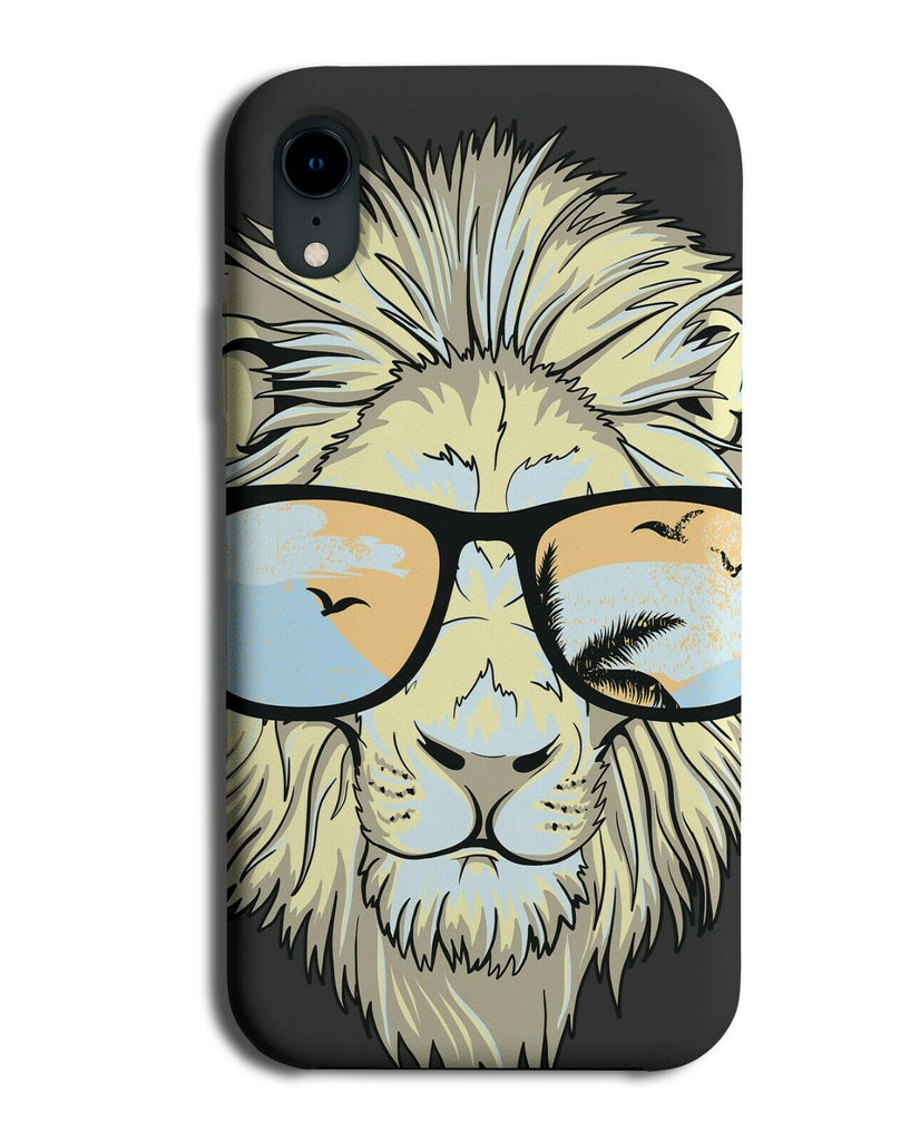 Hipster Lion Phone Case Cover Funny Lions Sunglasses Africa Cartoon Mens E114