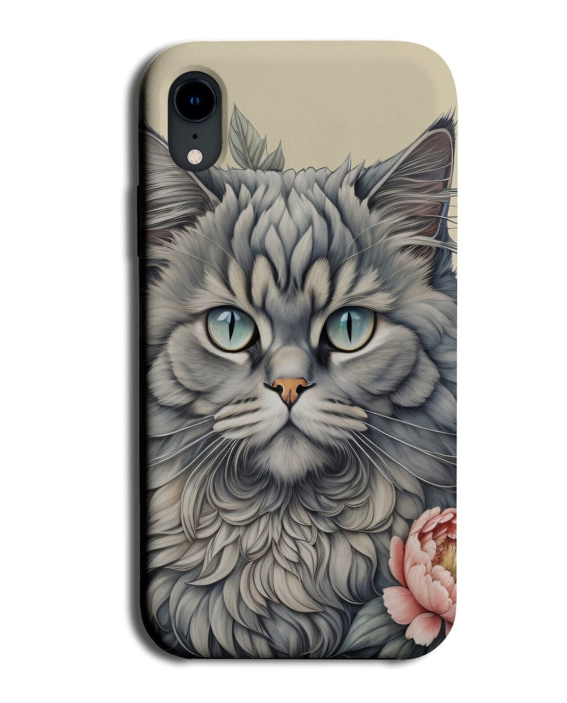 Watercolour Persian Cat Phone Case Cover Persia Persion Breed Grey Kitten DG81
