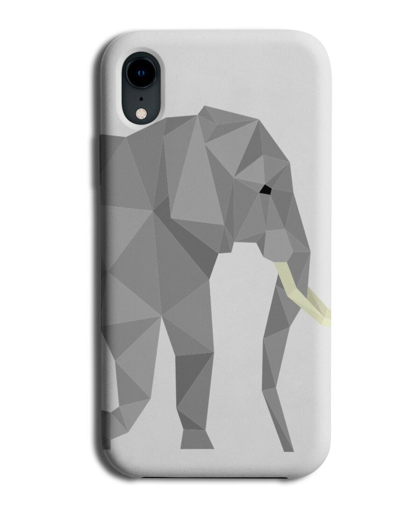 Elephant Geometric Phone Cover Case Shapes Origami Design Picture Art Style J319