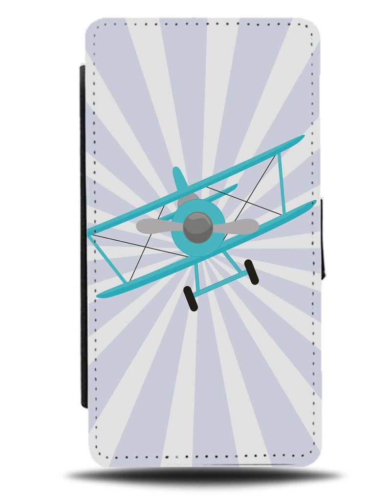 Old Classic Airplane Flip Wallet Case Double Wings Winged Plane Glider BY84