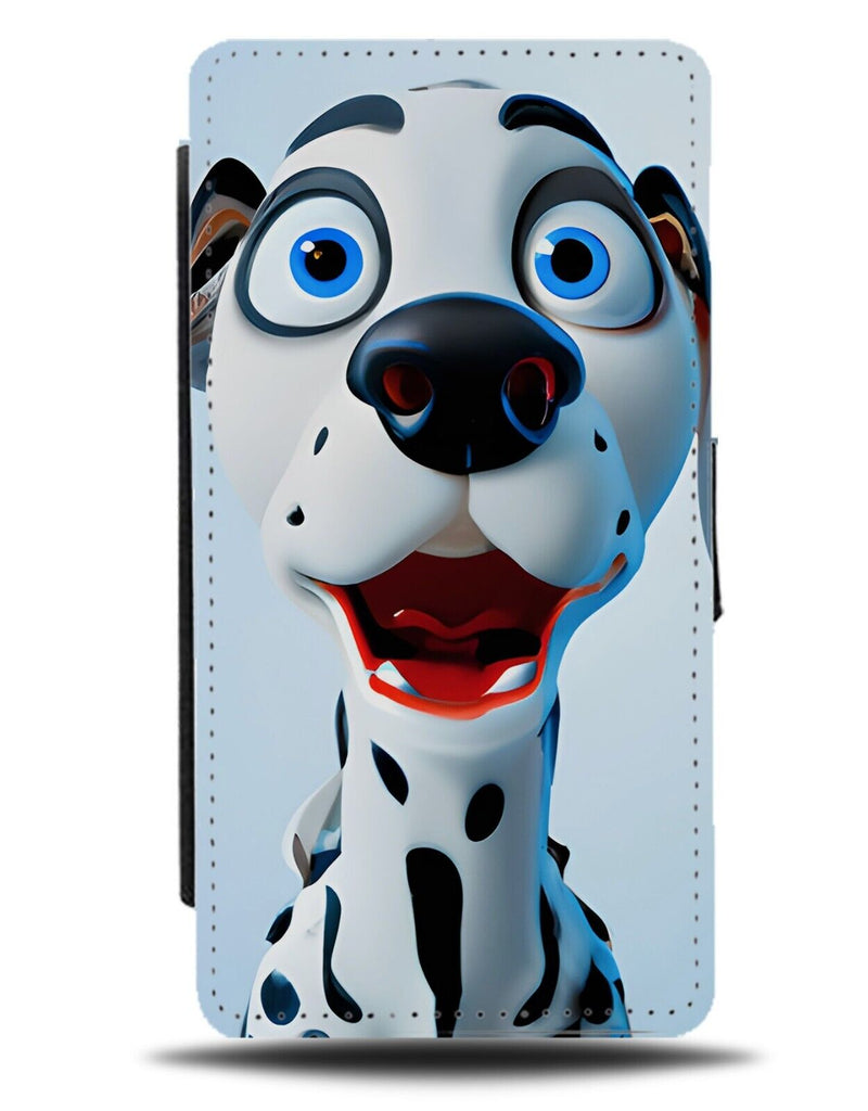 Animated Dalmatian Face Flip Wallet Case Cartoon Dalmatians Dog Dalmation BF35