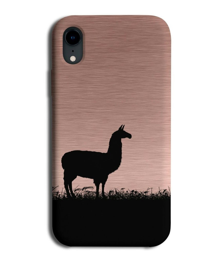 Llama Phone Case Cover Llama Alpaca Alpacas Rose Gold Coloured i122