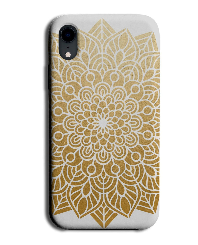 White and Golden Mandala Pattern Phone Case Cover Floral Mandalas Shapes AZ33