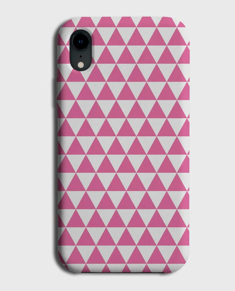 Dark Pink Geometric Chequered Phone Case Cover Shapes Funky Pattern G547