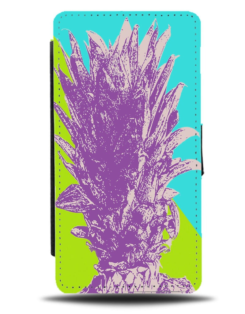 Green and Blue Retro Pineapple Art Flip Wallet Case Pineapples Top Art CJ37