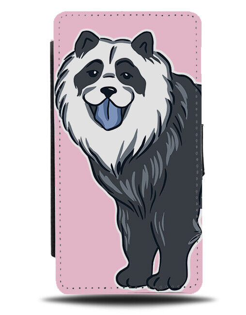 Panda Dog Flip Wallet Case Bear Chow Chow Costume Fancy Dress Funny J868