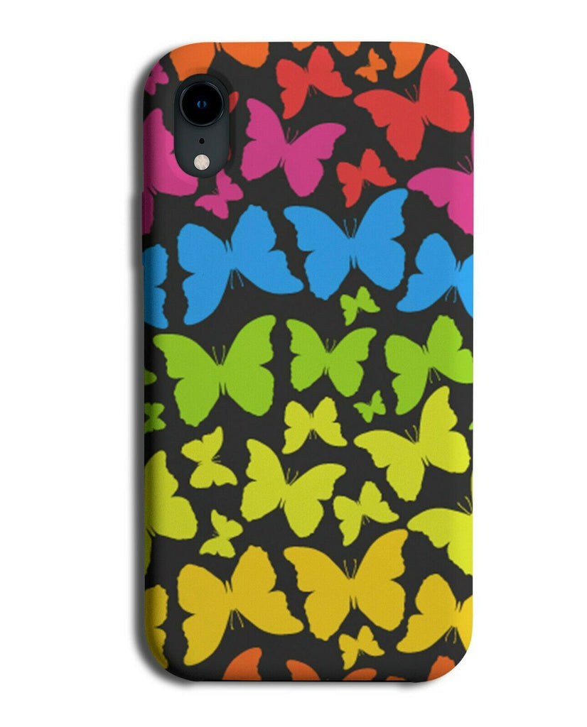 Rainbow Colourful Phone Case Cover Multicoloured Butterfly Butterflies E933