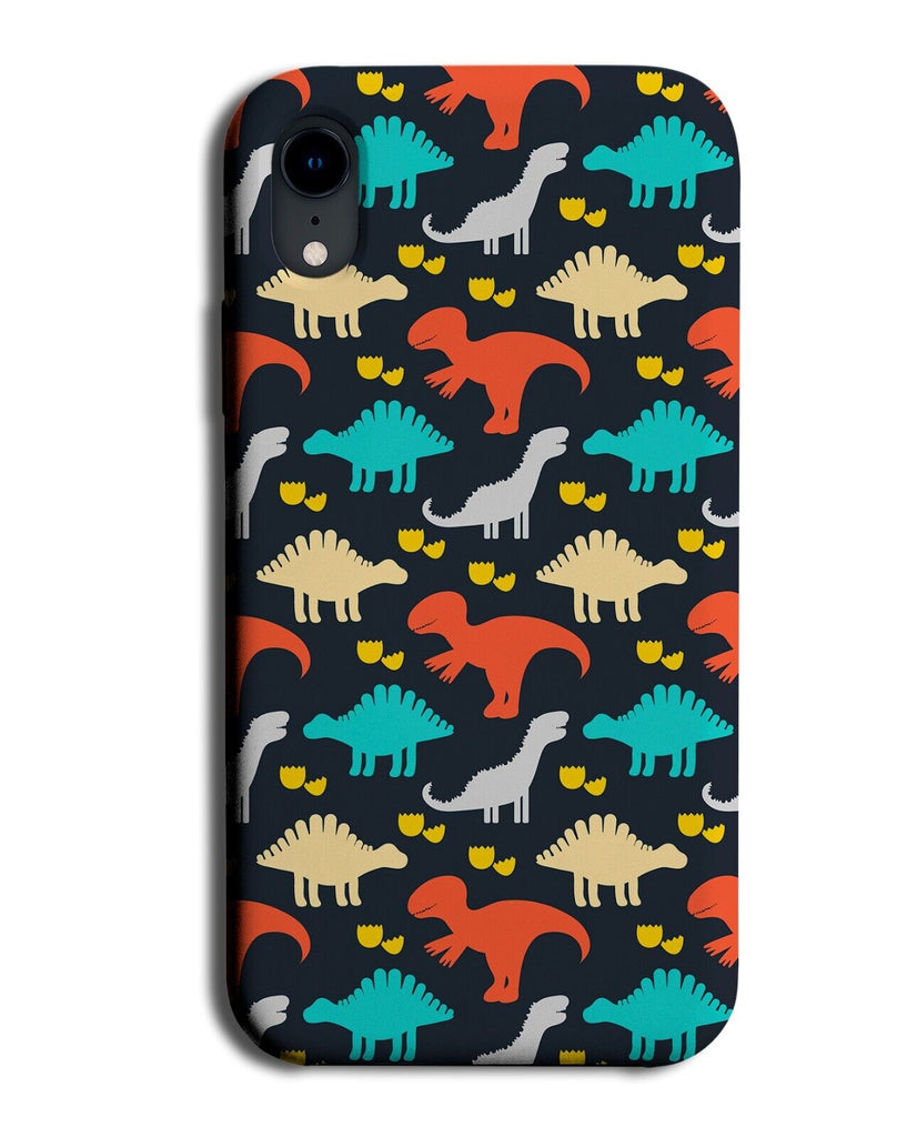 Childrens Dinosaur Pattern Phone Case Cover Dinosaurs Dino Dinos Colourful AJ79