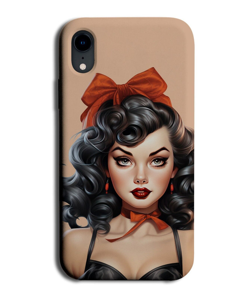 Retro Gothic Pin Up Woman Phone Case Cover Girl Style Design American USA CT60
