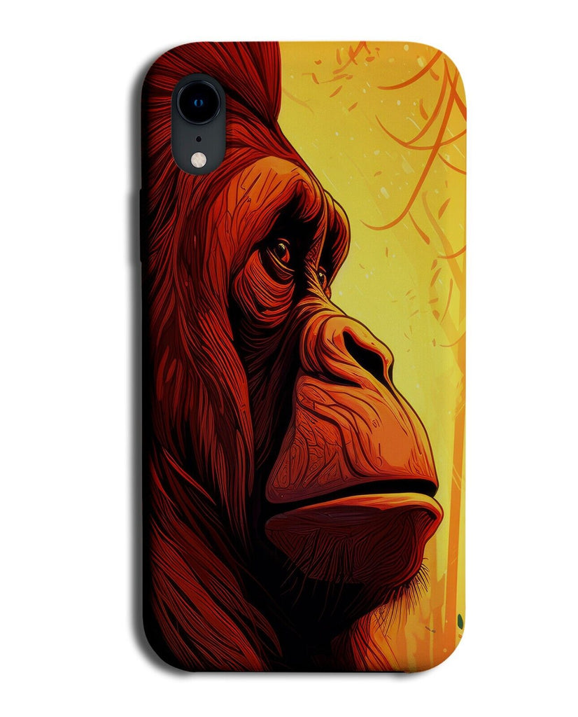 Side Of Orangutans Face Phone Case Cover Orangutan Sad Animal Nature Head DD57