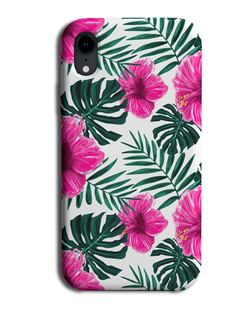 Hawaiian Tropical Cartoon Phone Case Cover Pink Hawaii Palm Tree Flowers E570