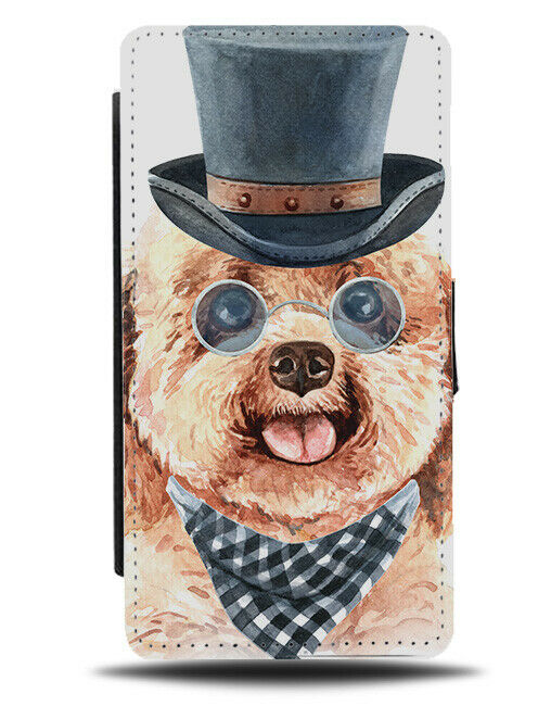 Gentleman Poodle Flip Wallet Case Funny Tophat Top Hat Gift Costume K734