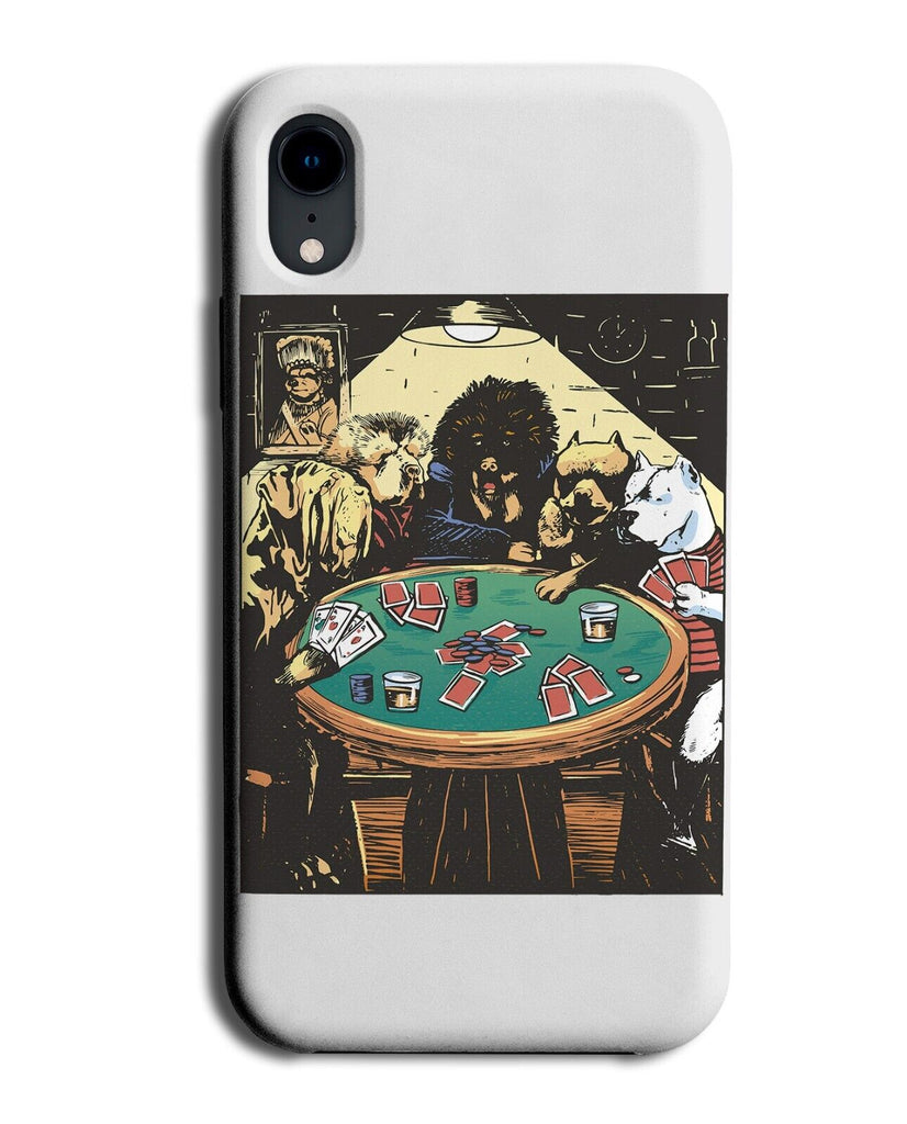 Dog Gambling Print Phone Case Cover Dogs Poker Chips Gambler Painting Funny N387