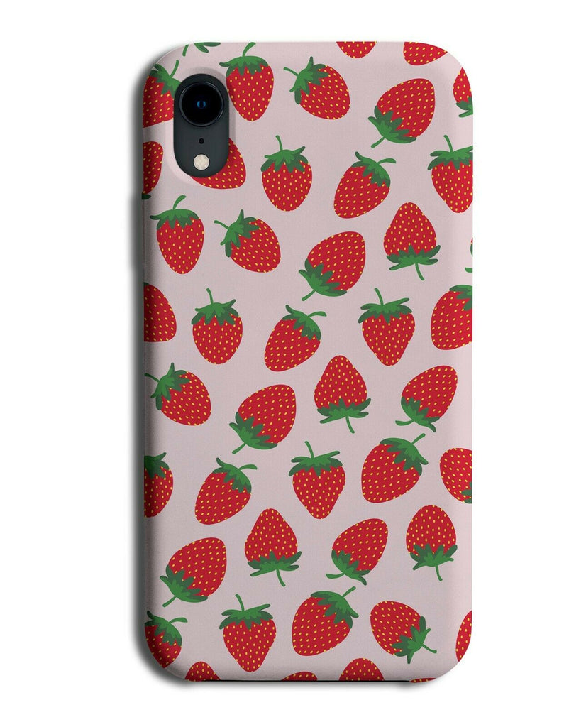 Red Strawberry Phone Case Cover Strawberries Cartoon Fruit Pattern F070