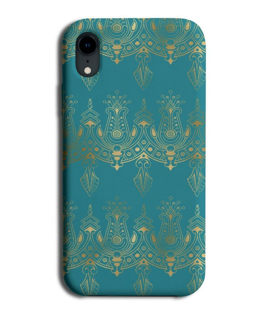 Gold Arches Phone Case Cover Arch Curves Mandala Turquoise Green Golden G292