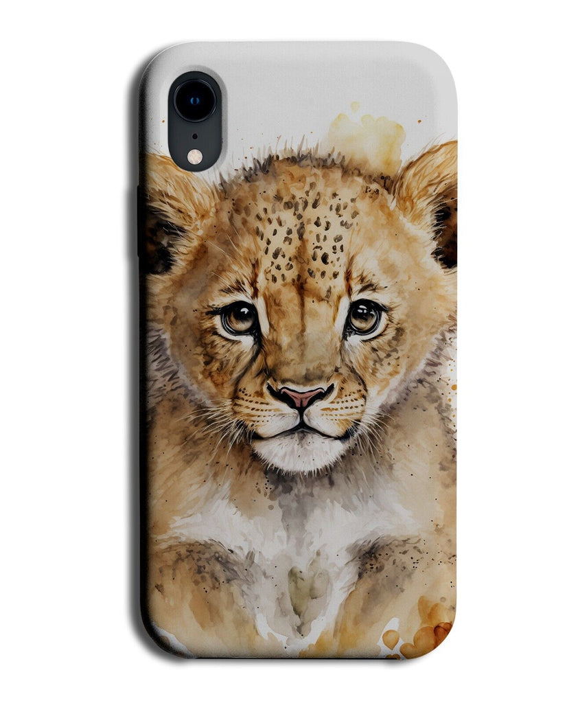 Lion Cub Painting Phone Case Cover Cubs Lions Baby Tiny Little Kid Lioness AW17