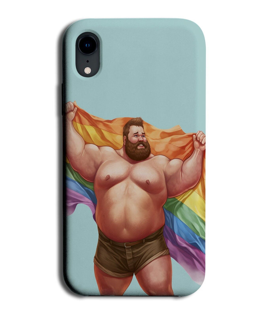 Funny Chubby Pride Guy Phone Case Cover LGBT Fat Man Bear Beard Bearded CK25