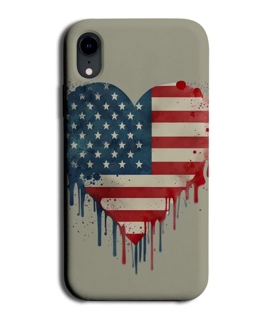 Dripping Painting USA Flag Phone Case Cover Patriotic Patriot American AY18