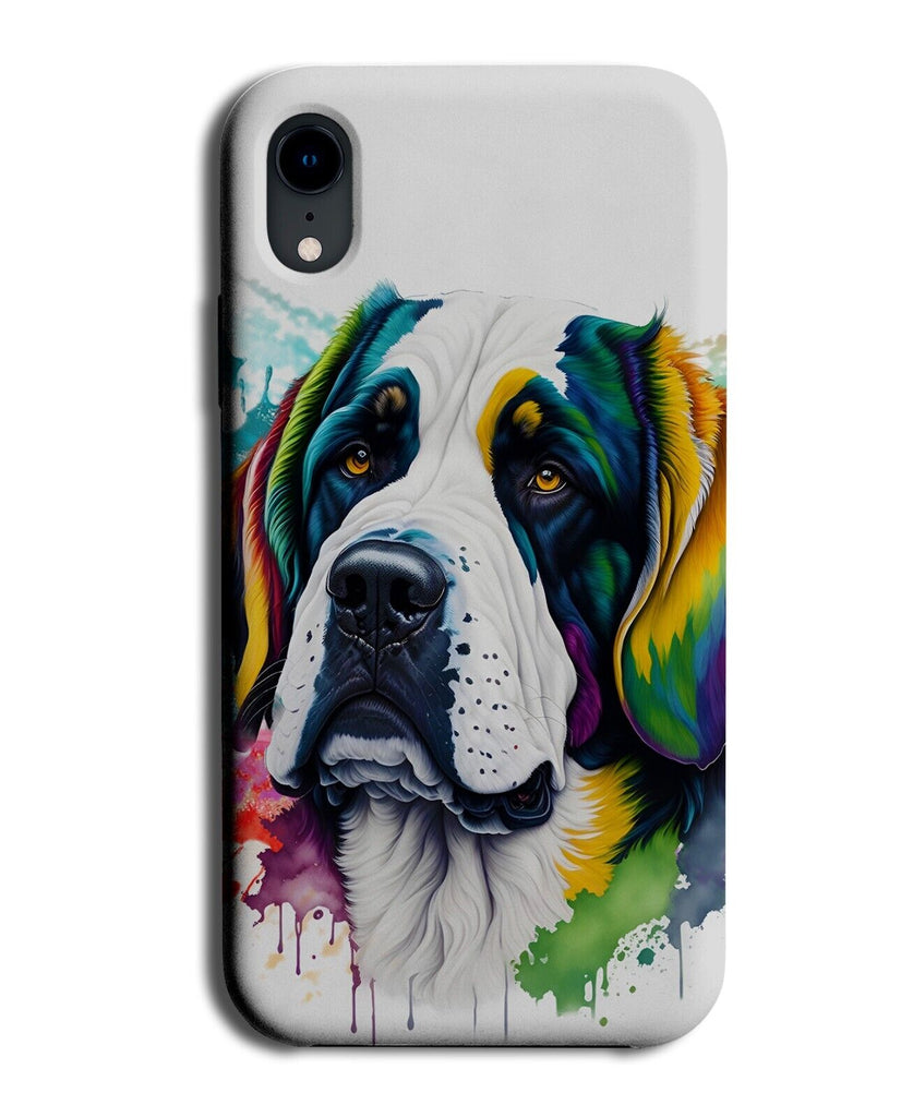 Colourful Saint Bernard Dog Novelty Phone Case Cover Dogs Bernards St Art DF53