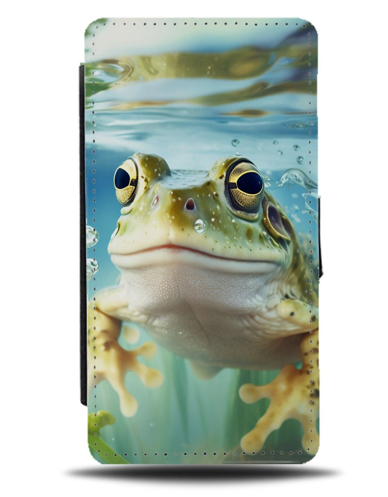 Underwater Swimming Frog Flip Wallet Case Swim Frogs Froggy Picture Photo AD78