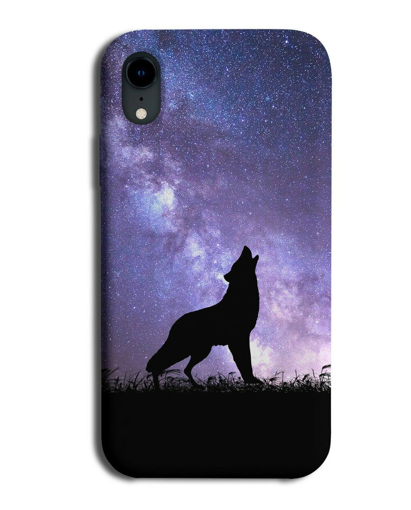 Wolf Silhouette Phone Case Cover Wolves Galaxy Moon Universe i228
