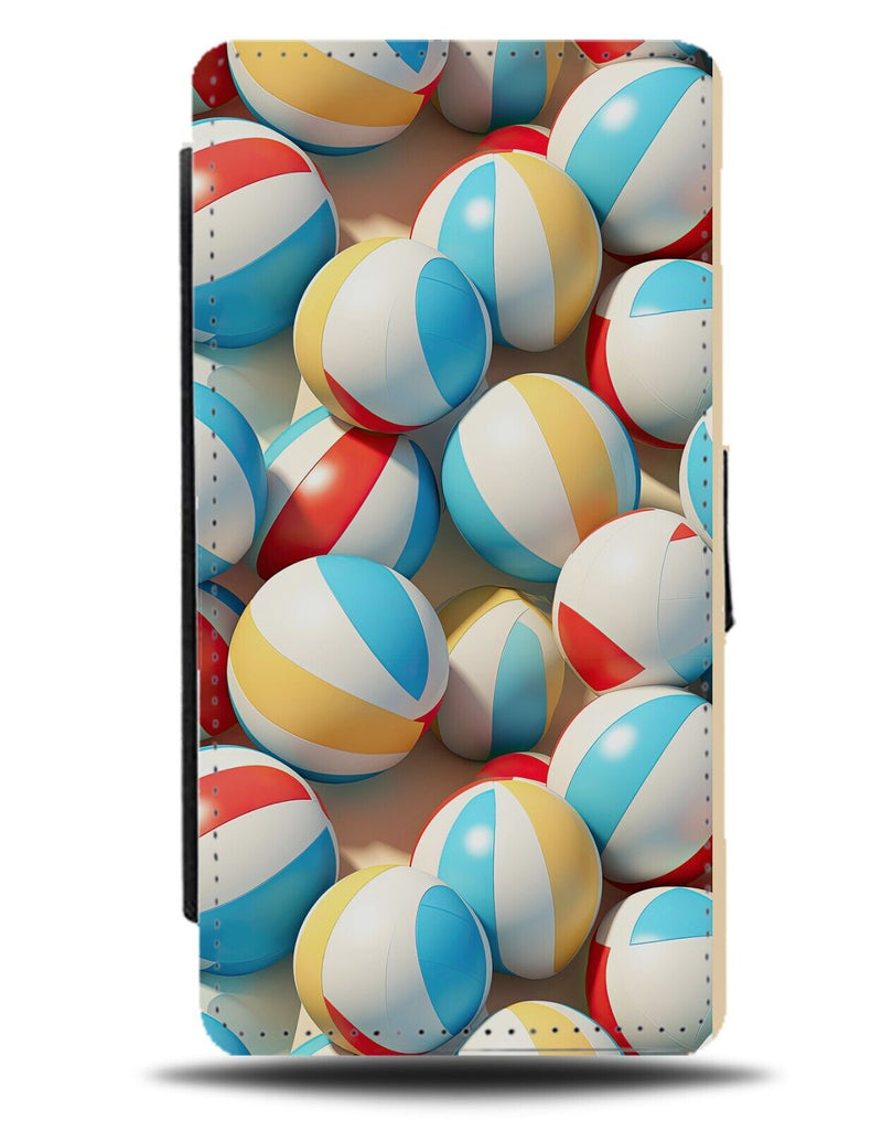 Beachballs Pattern Flip Wallet Case Beachball Beach Ball Balls 3D Print Fun BX36