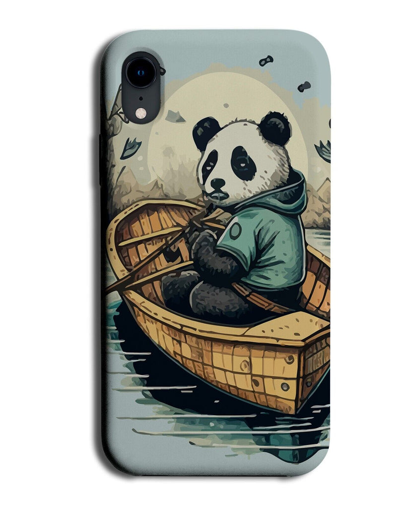 Panda Bear In Fishing Boat Funny Phone Case Cover Pandas Fisherman Boats AA10