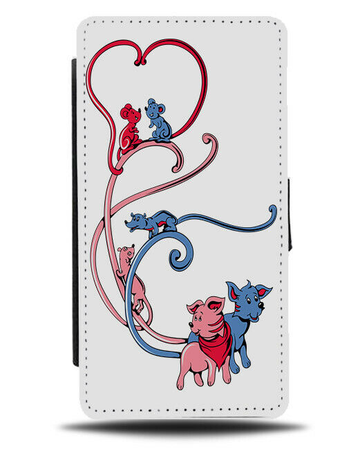 Loved Up Dogs Flip Wallet Phone Case Doggo Rats Mouse Mice Love Heart E181