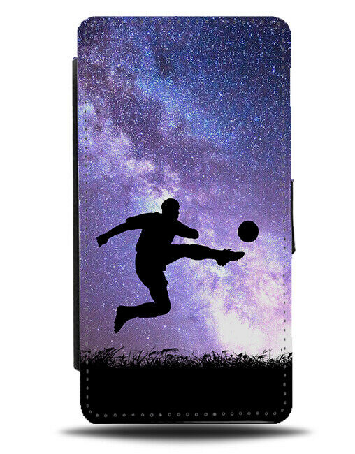 Football Flip Cover Wallet Phone Case Ball Footballer Moon Universe Starry i737