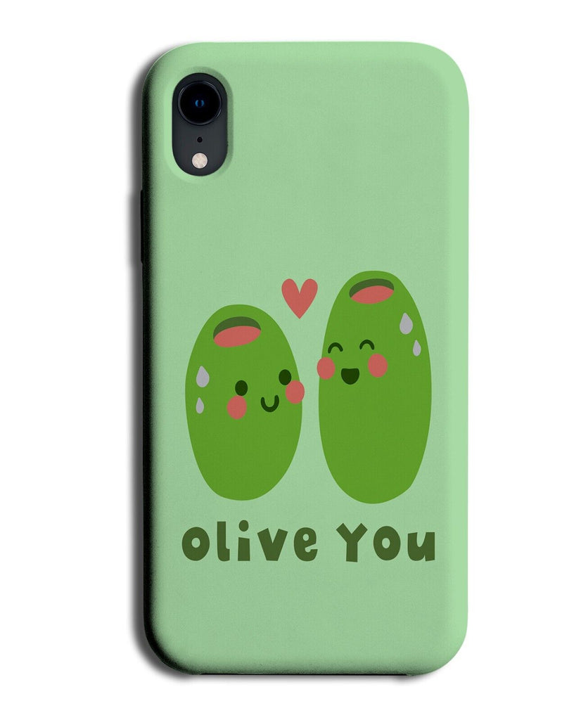 Funny Love Pun Phone Case Cover Romantic Valentines Day Olive You Joke Puns Q370