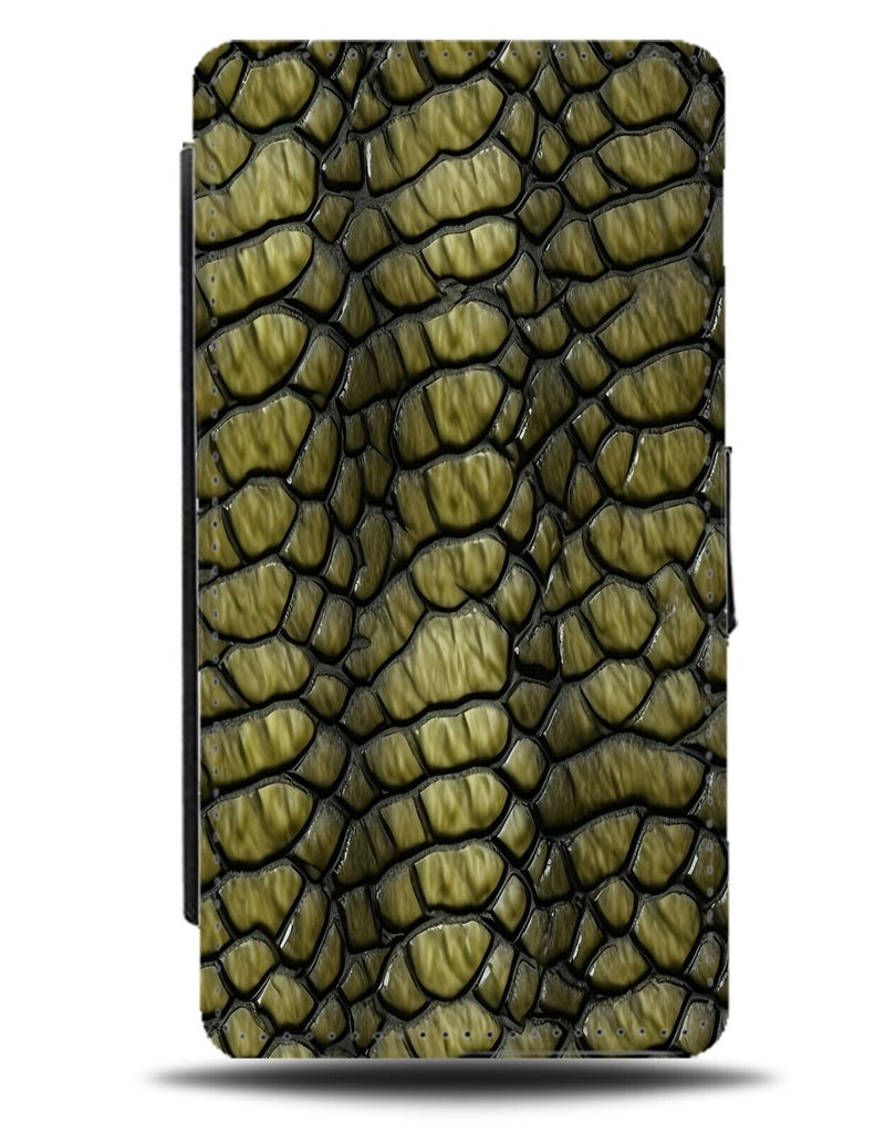 Dragon Scales Print Flip Wallet Case Dragons Reptilian Skin Green Crocodile CY36