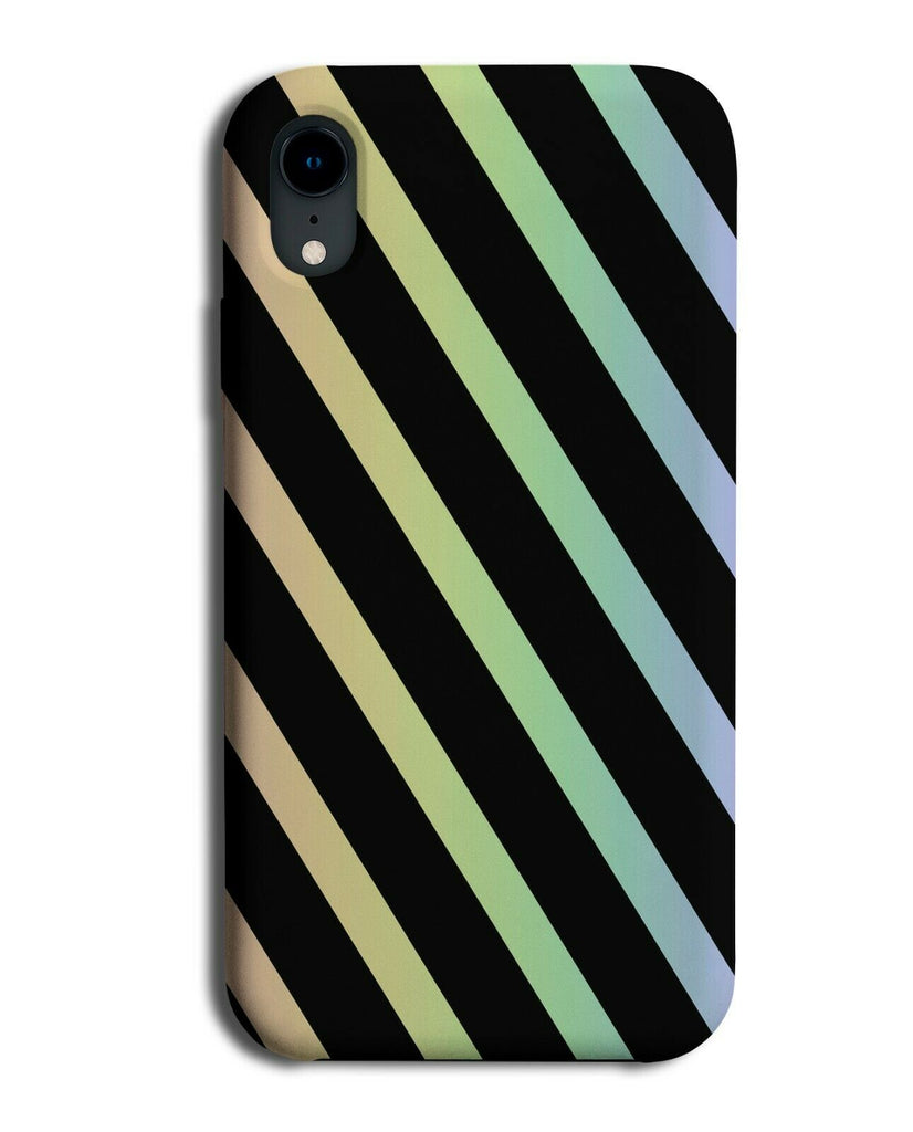 Black and Rainbow Stripe Pattern Phone Case Cover Stripes Lines & Colourful I900