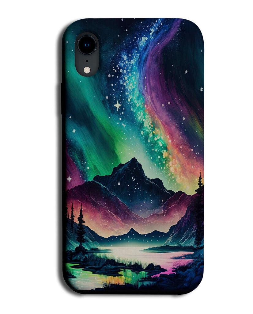 Antartica Mountain Northern Lights In The Night Sky Phone Case Cover Scene BR04