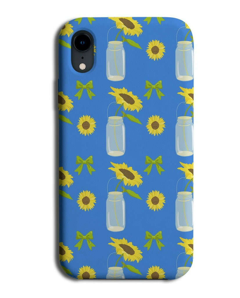 Blue Sunflower In A Jar Phone Case Cover Flowers Jars Petal Petals Yellow F916